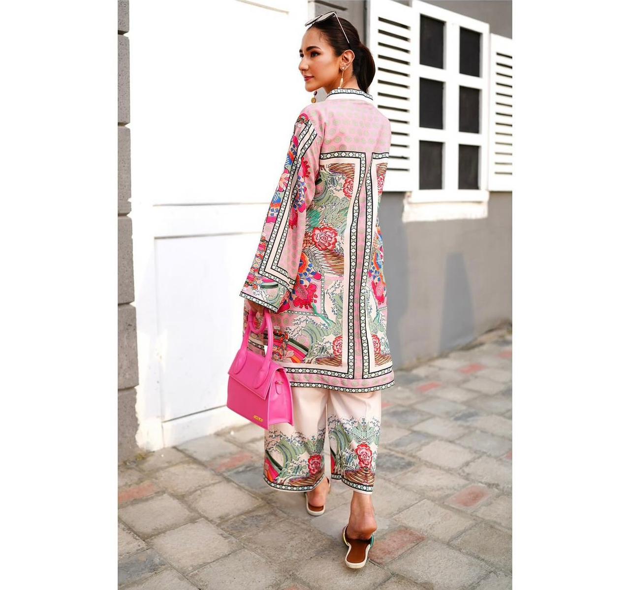 Fancy khaddar Digital printed Two pieces