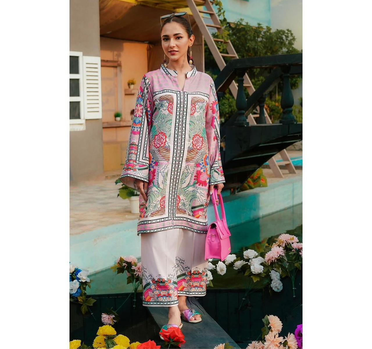 Fancy khaddar Digital printed Two pieces