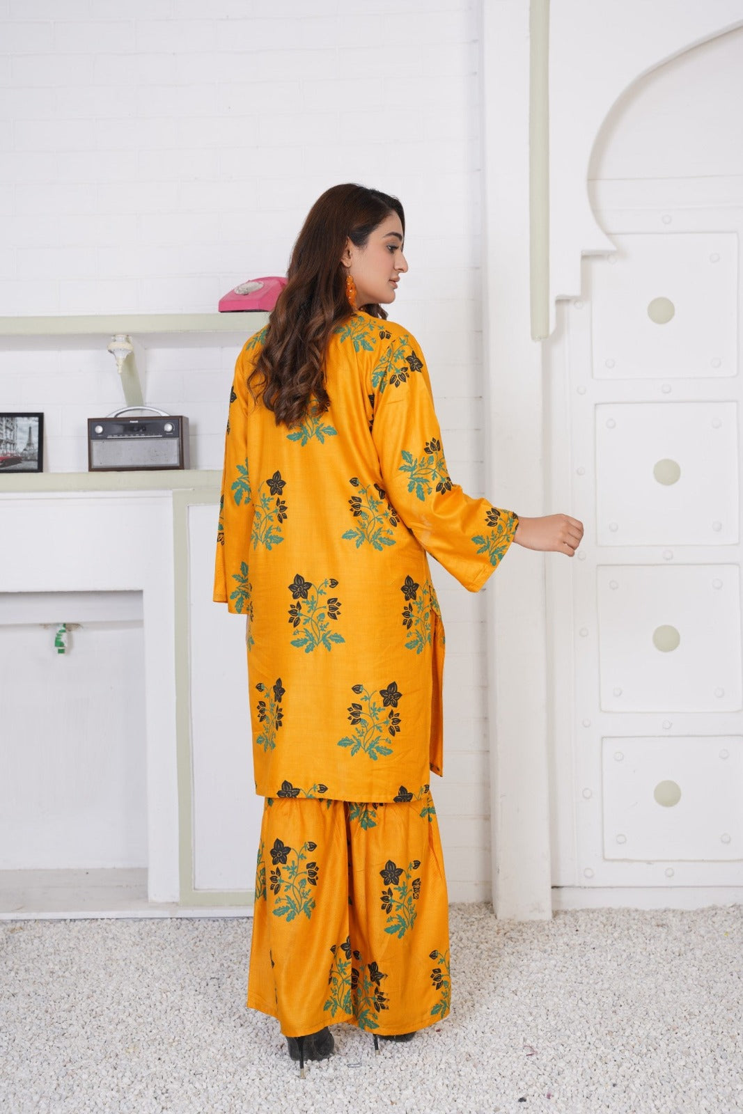 Fancy Linen printed Sharara Two pieces For Girls